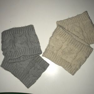 grey and cream boot cuffs
